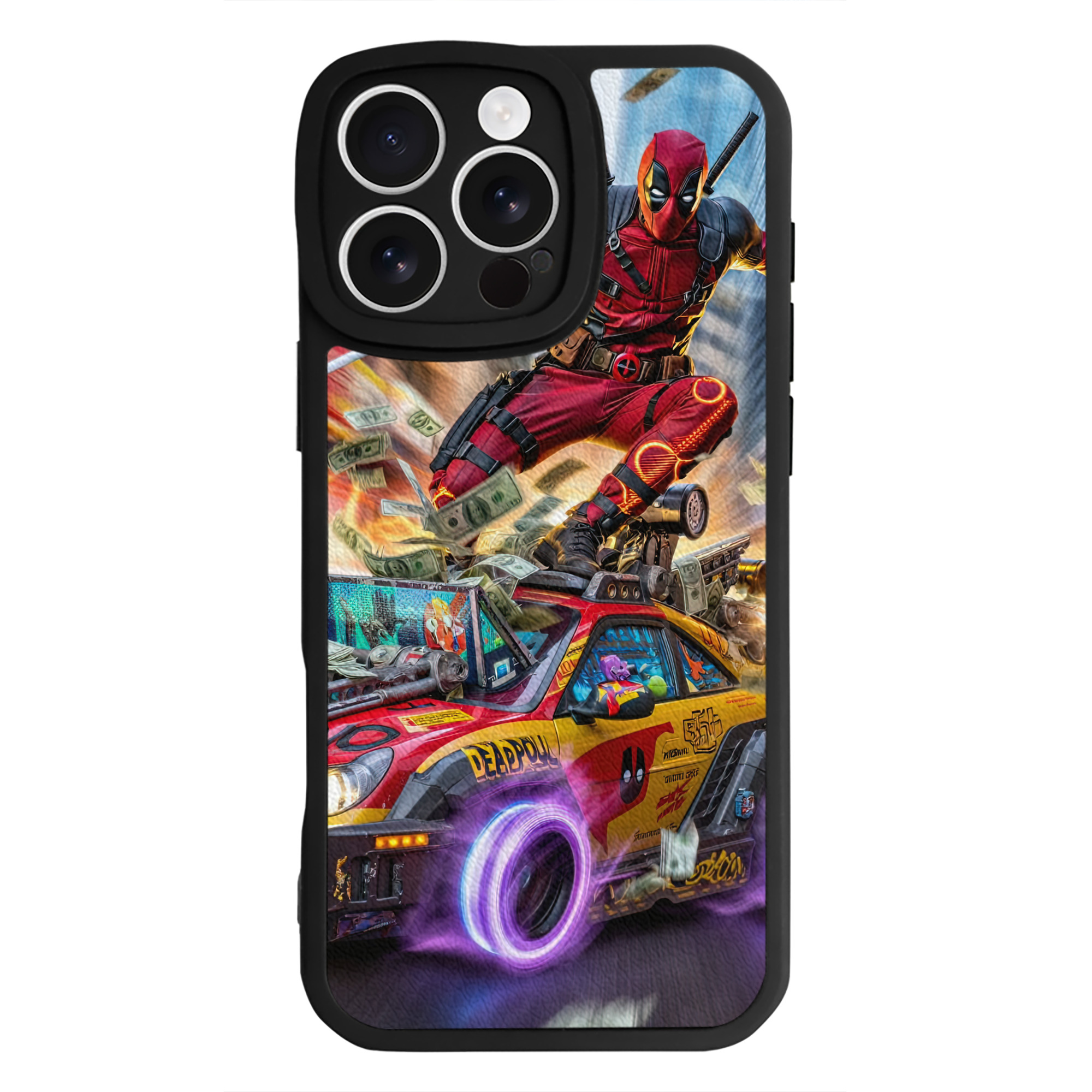 （画像用） Deadpool デッドプール 【iPhone 16シリーズ対応】シリコンスマホケース（レザー調） 材質：シリコン